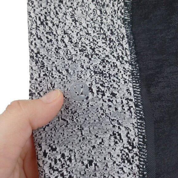 Lululemon Outrun 17" Crop Leggings Power Luxtreme Spray Jacquard White/Black 8 - Picture 15 of 15